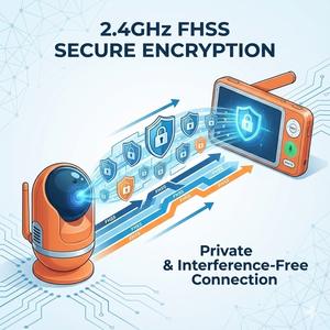 Caméra de surveillance pour bébé avec détection de pleurs, suivi automatique PTZ, protocole privé, sécurité, logo personnalisé OEM ODM, KT-567W - Product Image 5