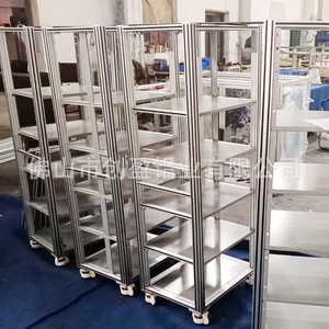 Aluminum Profile Material Rack Industrial <b>Storage</b> <b>Cart</b> Rectangle Standing Type Neatening <b>Storage</b> Garage Foshan - Product Image 4
