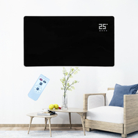 Télécommande WIFI 1000w/1500w/2000w support ou mur verre maison heizstrahler convecteur infrarouge électrique panneau de verre noir chauffage