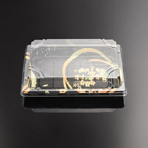 Wholesale Custom Professional PS BOPS Takeout Container Disposable Thickened Sushi Plate Plastic Packing Box