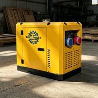 Générateur diesel direct usine 5/6/7KW, faible bruit, équipé d'un ATS et d'un AVR, unité silencieuse durable pour l'alimentation de secours domestique et extérieure