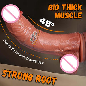 Dildo Realistico Gigante a Doppio Strato in Silicone per Punto G e Gioco Anale con Ventosa Giocattoli Sessuali per Donne - Product Image 5