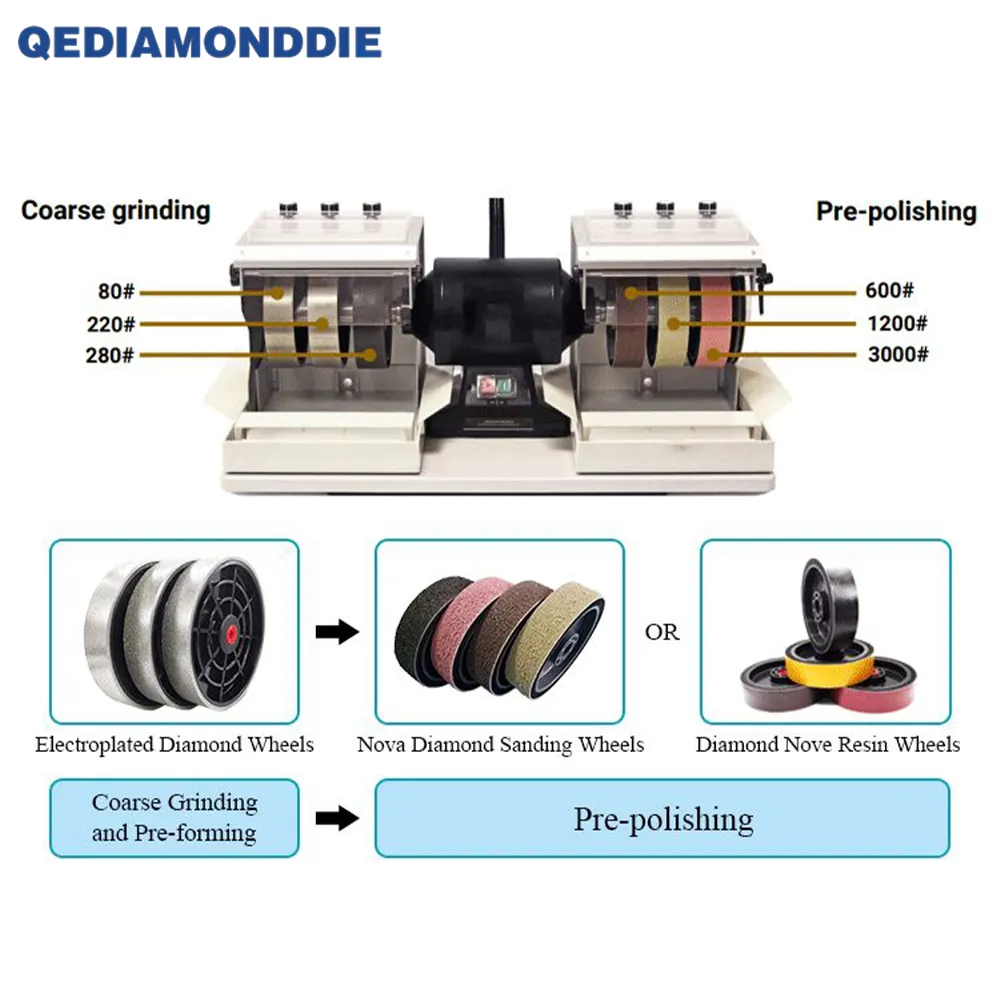 Ruota di lucidatura lapidaria rivestita diamantata elettrolitica diamantata per pietre preziose