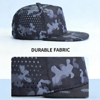 Gorra Snapback de 5 Paneles con Visera Plana y Perforaciones Láser al por Mayor, Estilo Urbano Hip-Hop y Skate