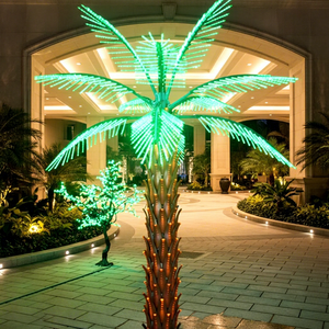 Décoration de festival Shenzhen Toprex, <span class=keywords><strong>palmier</strong></span> artificiel éclairé de 3 m de hauteur, structure en fer, style moderne et luxueux, imperméable et résistant aux UV - Product Image 1