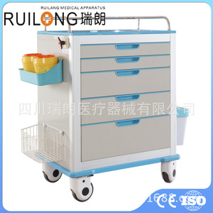 Chariot médical double couche en aluminium et acier silencieux Ruilang pour usage hospitalier et soins infirmiers RT-057 - Product Image 5