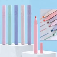 6 stylos surligneurs de couleur pastel pour l'école et le bureau, surligneurs abordables, stylo marqueur rectangulaire, vente en gros