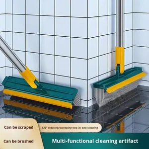 Brosse de nettoyage pour sol de salle de bain, joint de carrelage, mur et toilettes à long manche - Product Image 4