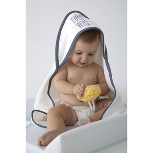LULU WILD Navy telo da bagno per bambini con cappuccio + guanti 75x75 quadrati in mussola di cotone ricamato in stile cartone animato prodotto per la cura del bambino - Product Image 3