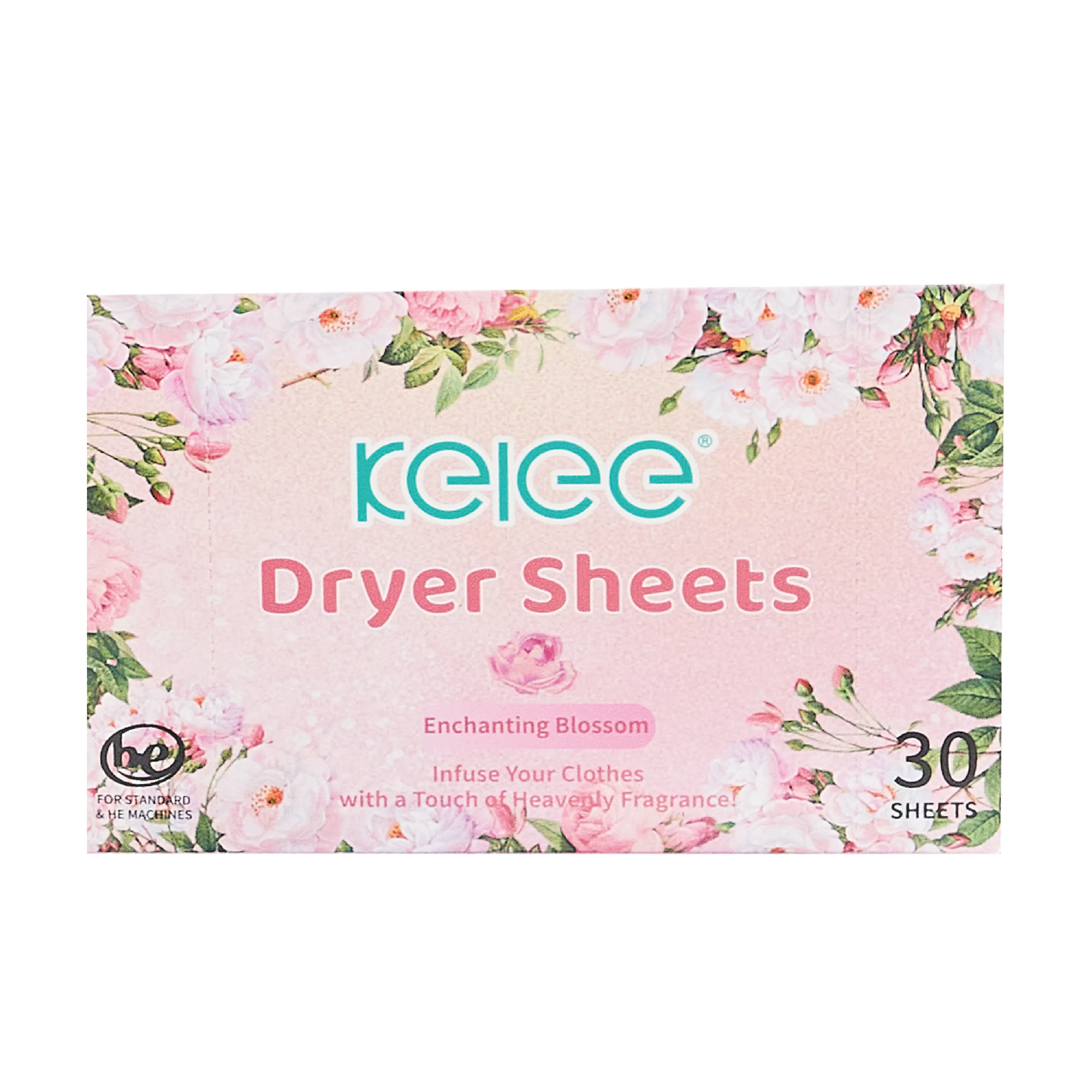 Feuilles de séchage Adoucissant pour linge Vente en gros personnalisé Fleur enchanteresse Adoucissant pour le goût Feuilles de séchage