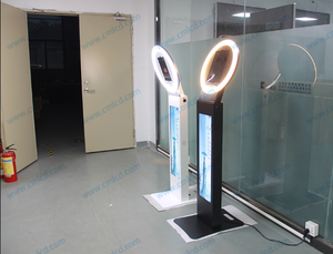 Photomaton à écran LCD de base Photomaton rond pour iPad avec tête réglable en angle et étui de vol gratuit Cabine de location de fournitures de fête - Product Image 3