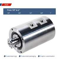 Raccord Rotatif Pneumatique à 4 Voies en Acier Inoxydable, Union Rotative Multi-Canaux pour Air à 4 Voies