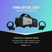 Casque VR Pimax Crystal Light pour PC, 2880x2880 par œil, écran QLED 8K avec local-dimming