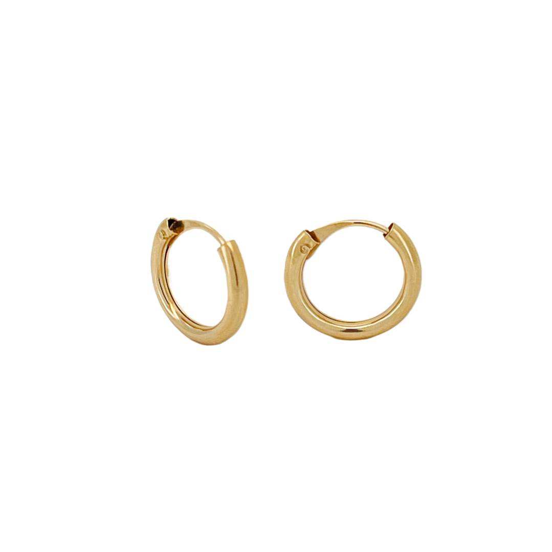 TUBE HOOP EARRINGS 1.5X10mm PLAIN