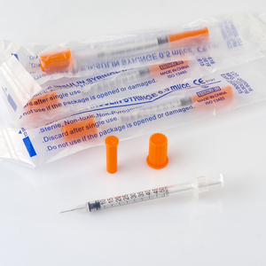 1ml/0.5ml/0.3ml siringa monouso per insulina, con ago fisso 29/30G/31G, siringhe 1ml con U-100 ago/U-40 possono essere animali usati - Product Image 1