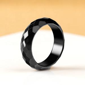 natural Jadeite Black Jadeite <b>jade</b> <b>ring</b> UNISEX black green Chinese style Fashion Simplicity classic original design Gift JZ02 - Product Image 1
