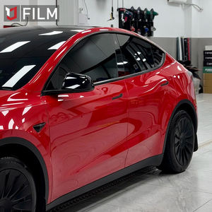 低価格明るい赤車ラップビニール粘着車ビニールラップロールフルボディ5ft By75カーマイン赤車ビニールラップ - Product Image 3