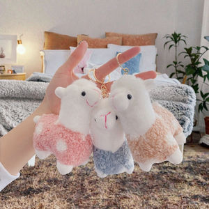 Милый мягкий плюшевый брелок-альпака 12 см для сумки/рюкзака, индивидуальный дизайн, игрушка-альпака, плюшевый брелок для ключей, для промоакций и подарков - Product Image 3