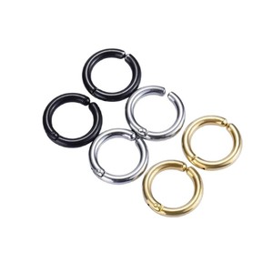 Stainless Steel Clip on Hoop <b>Earrings</b> 18K PVD Gold | No <b>Piercing</b> Thick Huggie Ear Cuffs Minimalist Unisex Jewelry - Product Image 5
