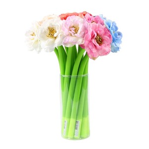 Penna Gel Ecologica O&Q con Fiore di <span class=keywords><strong>Ranuncolo</strong></span> in Gomma, 0.5mm, Blu, Design Lussuoso Misto, Logo Personalizzato, Regalo Promozionale - Product Image 3