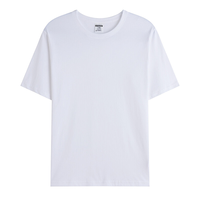 Kaos polos katun 100% murni 190 gram, kualitas tinggi, custom, pakaian kasual pria, warna solid