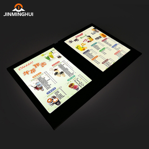 Nuevo diseño de logotipo personalizado de alta gama restaurante Bar club nocturno de cuero acrílico Placa de luz Led <span class=keywords><strong>menú</strong></span> para servicio VIP - Product Image 3