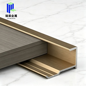 Bande de finition d'angle de transition pour décoration murale intérieure, en aluminium de 4 mm, pour la protection des carreaux - Vente en gros usine - Product Image 2