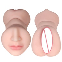 Godet double tête à trois orifices, fabriqué par moulage, jouet sexuel masculin, masturbateur pour hommes