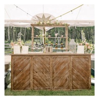 Table de bar portable d'extérieur en chêne massif, classique, vintage, écologique, durable, pour mariage
