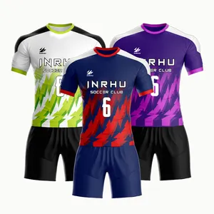 Men's Football Team Match Full Body Customized Jersey Set, Training Team Kit, Adult Short Sleeve Soccer Jersey Customization