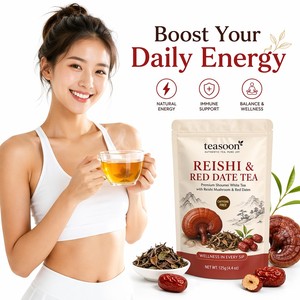 Tè <span class=keywords><strong>Bianco</strong></span> Reishi con Giuggiole Rosse: Infuso Erboristico per Nutrire il <span class=keywords><strong>Sangue</strong></span>, Migliorare il Sonno e Alleviare la Fatica - Vendita all'Ingrosso e Private Label - Product Image 1