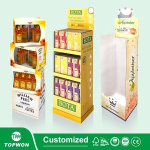 Customized Corrugated Cardboard <strong>Display</strong> Stand Retail Shop Pop <strong>Display</strong> Rack Drink Beer Wine Water <strong>Bottle</strong> <strong>Display</strong> Stand - Product Image 5