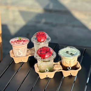 Gobelets en plastique personnalisés imprimés UV 16oz, jetables, transparents en PET, pour boissons froides, café glacé, bubble tea, vente en gros avec couvercle - Product Image 2