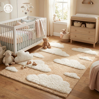 Tapis de chambre moderne pour enfants, motif dessin animé, le plus vendu, écologique, résistant au feu, adapté aux animaux domestiques, en laine de Nouvelle-Zélande et soie botanique