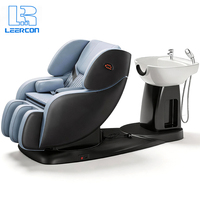 Leercon entièrement automatique évier de shampooing salon de coiffure cheveux L piste zéro gravité corps entier intelligent shampooing fauteuil de massage
