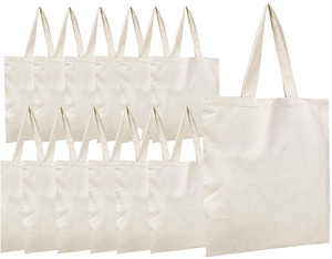 Sacs en toile de coton durables et polyvalents, taille moyenne, avec boucle réglable, logo personnalisé, publicité - Product Image 1
