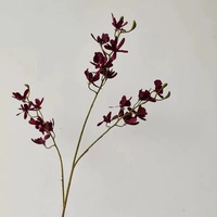 Fleur artificielle Vanda mini phalaenopsis cymbal, fleur artificielle en gros pour la décoration intérieure, la création de paysages et l'aménagement floral.
