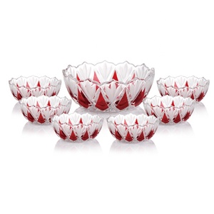 Spray rote Farbe 7 Stück Obst und Süßigkeiten <span class=keywords><strong>Glass</strong></span> chale Set mit wettbewerbs fähigen Preis und schnelle Lieferzeit kann angepasst werden - Product Image 1