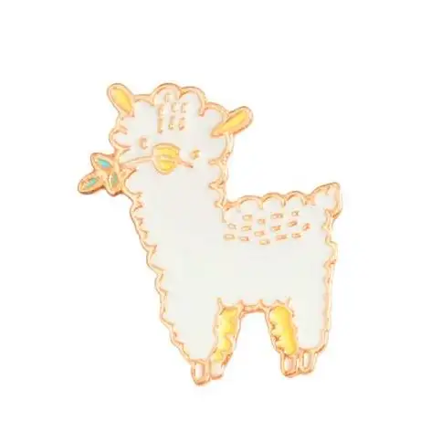 יצרן מותאם אישית חווה בעלי חיים אנימה קטנה חמודה כבשה לבנה קשה רך אמייל מתכת סמל כובע סיכות לבגדים