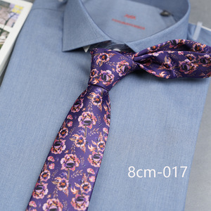 Cravates en polyester à imprimé floral et feuilles, design tendance, prêtes à être expédiées, pour hommes, pour <span class=keywords><strong>mariage</strong></span>, fête, cravate violette pour <span class=keywords><strong>homme</strong></span>, cravate de fiançailles - Product Image 5