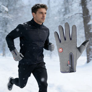 Gants de moto pour le sport de plein air, design tendance, hiver, épaissis, coupe-vent, chauds, compatibles avec les écrans tactiles - Product Image 1