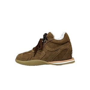 <span class=keywords><strong>Sneakers</strong></span> casual da <span class=keywords><strong>donna</strong></span> con tacco nascosto da 7 cm e lacci, tinta unita, stile retrò, nuove collezioni Primavera/Estate 2026, modello <span class=keywords><strong>stivaletto</strong></span> con borchie. - Product Image 5