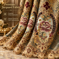 Rideaux occultants en polyester jacquard brodé, motif plantes et fleurs, semi-occultants, sur mesure, style européen, pour hôtels