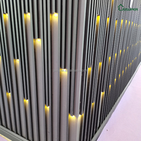 Panneaux muraux lumineux en fibre de bambou pour décoration intérieure et mur de fond