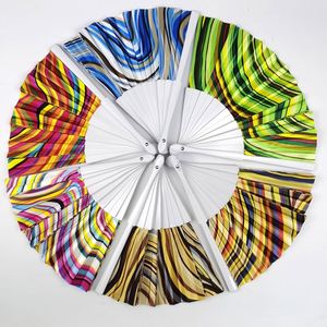 Abanico de Baile Plegable de Tela Oxford de 7 Pulgadas, de Plástico, con Logotipo Personalizado, Promocional, Nuevo, Español, de 24 Paneles, Venta al Por Mayor - Product Image 3