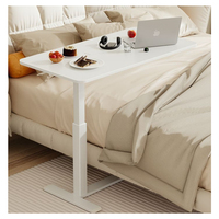 Bureau debout Mobile de levage pneumatique réglable en hauteur Table mobile à une jambe Table de bureau à roues à colonne unique