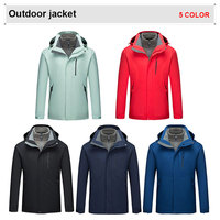 Veste Extérieure Détachable 3 en 1 pour Hommes avec Logo Personnalisé, Coupe-Vent, Imperméable, Softshell, pour Chasse, Randonnée et Montagne, Manteau de Pluie d'Hiver