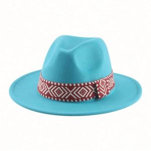 Ethnic Wind Woven Fedora <b>Hat</b> <b>for</b> Men <b>for</b> Party Business Casual and Outdoor <b>for</b> Autumn and Winter - Product Image 4