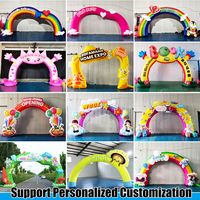 Arco Inflable Gigante Personalizado, Resistente al Agua, de Tela Oxford, con Diseños de Dibujos Animados, Coronas y Corazones, para Fiestas Infantiles y Parques de Diversiones