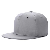 Gorra Snapback Estilo Hip Hop de Visera Plana en Color Sólido sin Diseño Tamaño Ajustable de Alta Calidad con Logotipo Personalizado Deportiva Transpirable e Impermeable